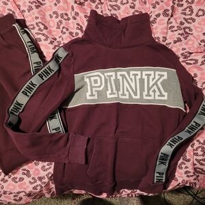 PINK Victoria's Secret Maroon Hoodie